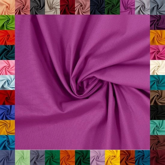 Tessuto di cotone HEIDE, Swafing, 42 colori lisci, liscio, 100% cotone, buoni sconto, Oeko-TEX Standard 100 (heide, 1 m)