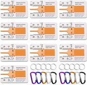 Misuratore di Profondità dei Pneumatici 10 pezzi - Materiale Kunststof/ABS - Misura 0-20 mm - Strumento di Misura - Controllo del Profilo dei Pneumatici - Duraturo e Leggero - Misuratore di Pneumatici