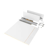 Emuca Kit cassetto per cucina o bagno Vertex di altezza 178 mm con pannelli inclusi., 600, Verniciato bianco, Vari, 1 u.