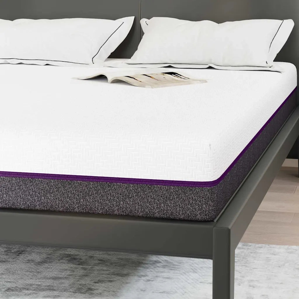 vidaXL Materasso Bianco e Grigio 140 x 190 cm Schiuma
