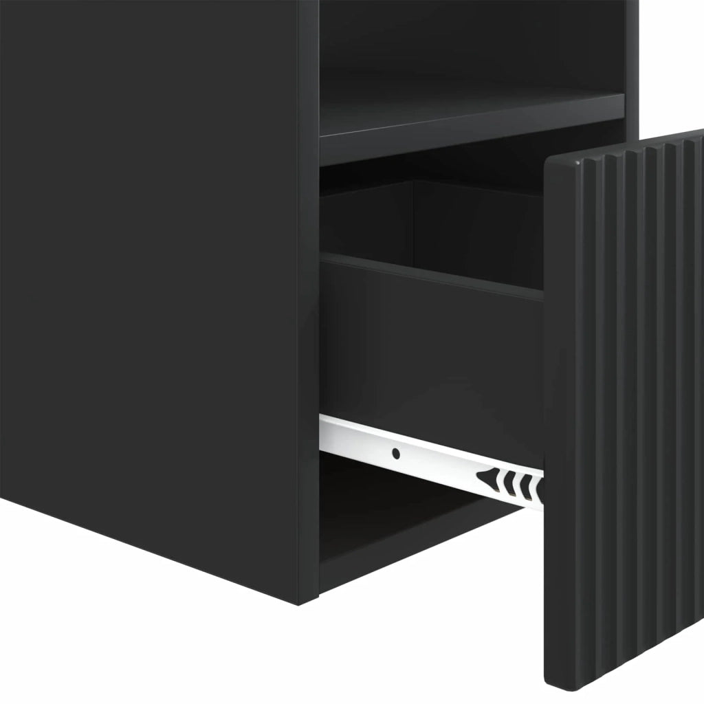 Mobile da Bagno Nero 30 x 35 x 50 cm Legno ingegnerizzato 890483