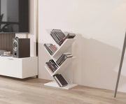 Libreria per Ufficio o Salotto Moderna - Libreria a Pavimento con 5 Scomparti in Bianco