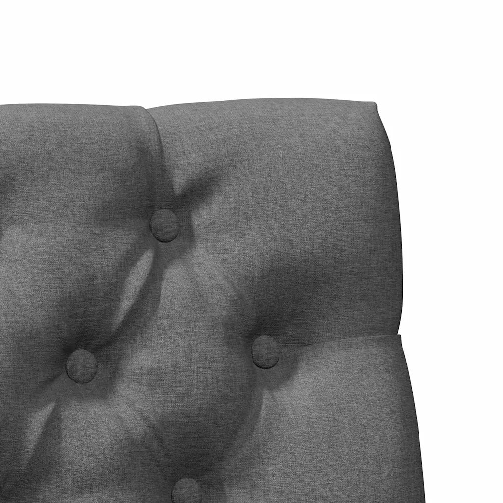 Testiera imbottita-Testiera con Cuscini-Testata Grigio scuro 80 cm Pino massello 945291