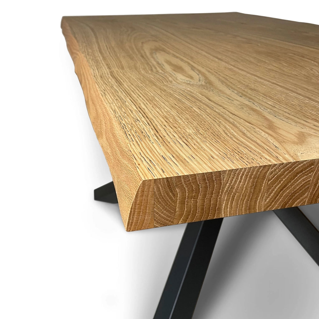Tavolo Fisso 140x90 cm Versalux Rovere Scortecciato Gambe Antracite