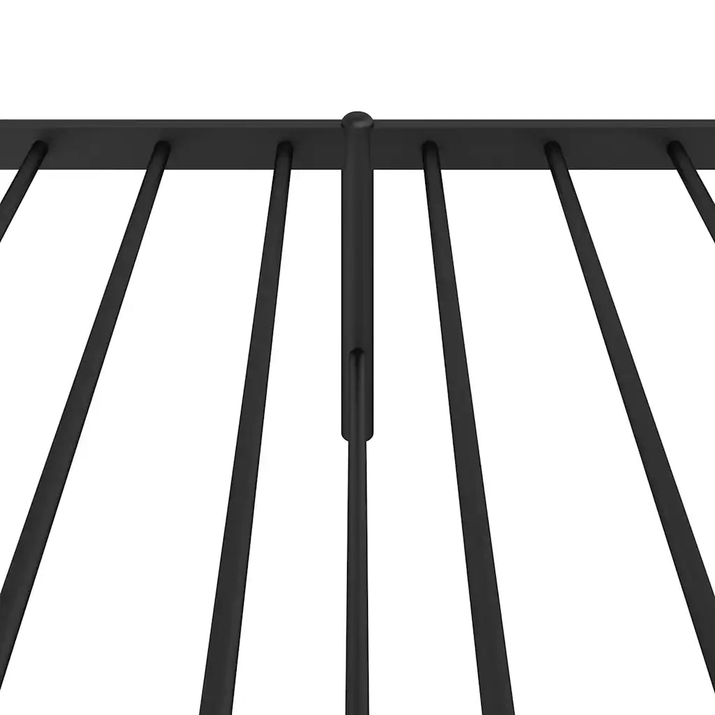 Giroletto con Testiera-Struttura Letto con testiera in Metallo Nero 75x190 cm 575609