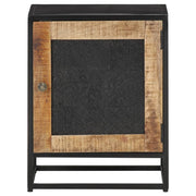 Comodino | Armadio da Notte | Mobiletto da notte 40x30x50 cm in Legno di Mango Grezzo