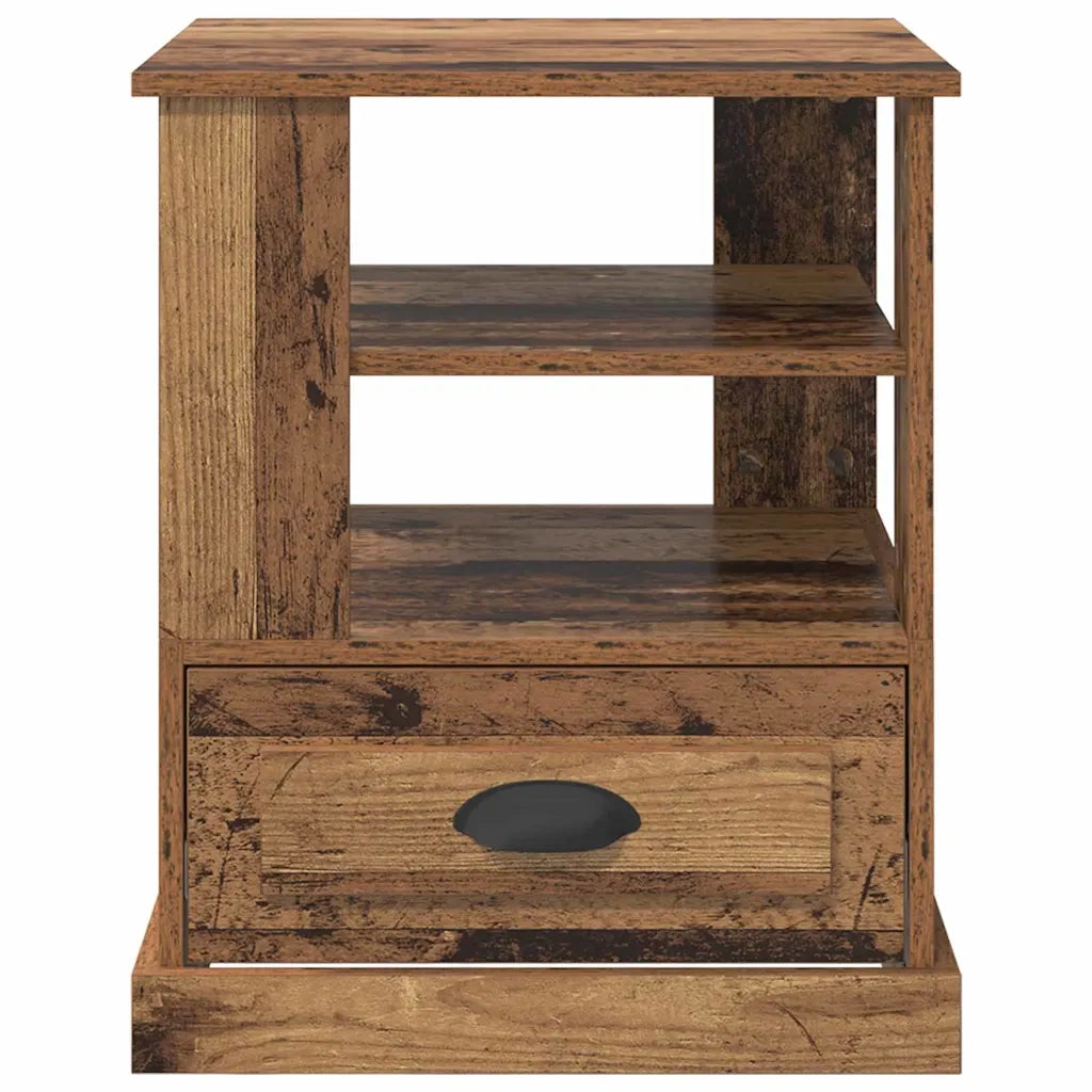 Comodino | Armadio da Notte | Mobiletto da notte con cassetto Legno vecchio 50 x 50 x 60 cm