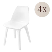Montivilla, Sedia da Esterno 4 Sedie Made in Italy, Bianco