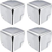 Protezione angolare e protezione di bordo per scatole metalliche in colore argento - 50 x 50 x 50 mm - 4 pezzi - Protezione contro danni
