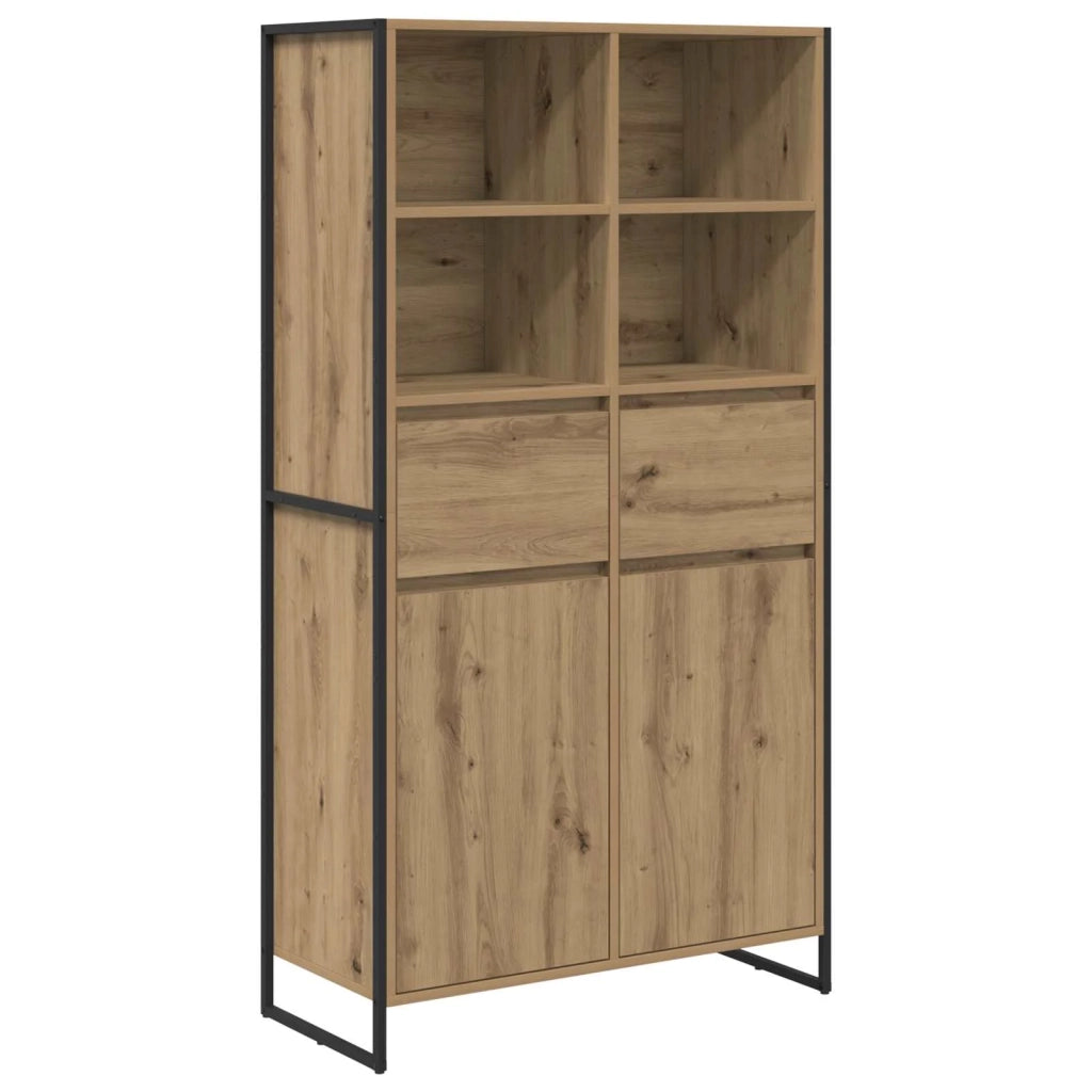 Credenza 2 pz | Madia | Buffet da pranzo | Armadio da pranzo Rovere Artigianale 81 x 36 x 150.5 cm