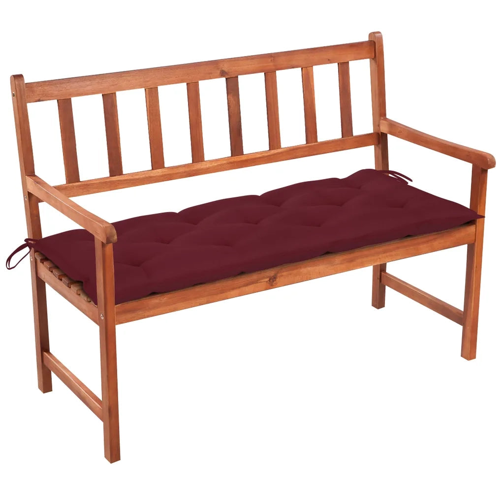 Panca da Giardino con Cuscino 120 cm in Massello di Acacia
