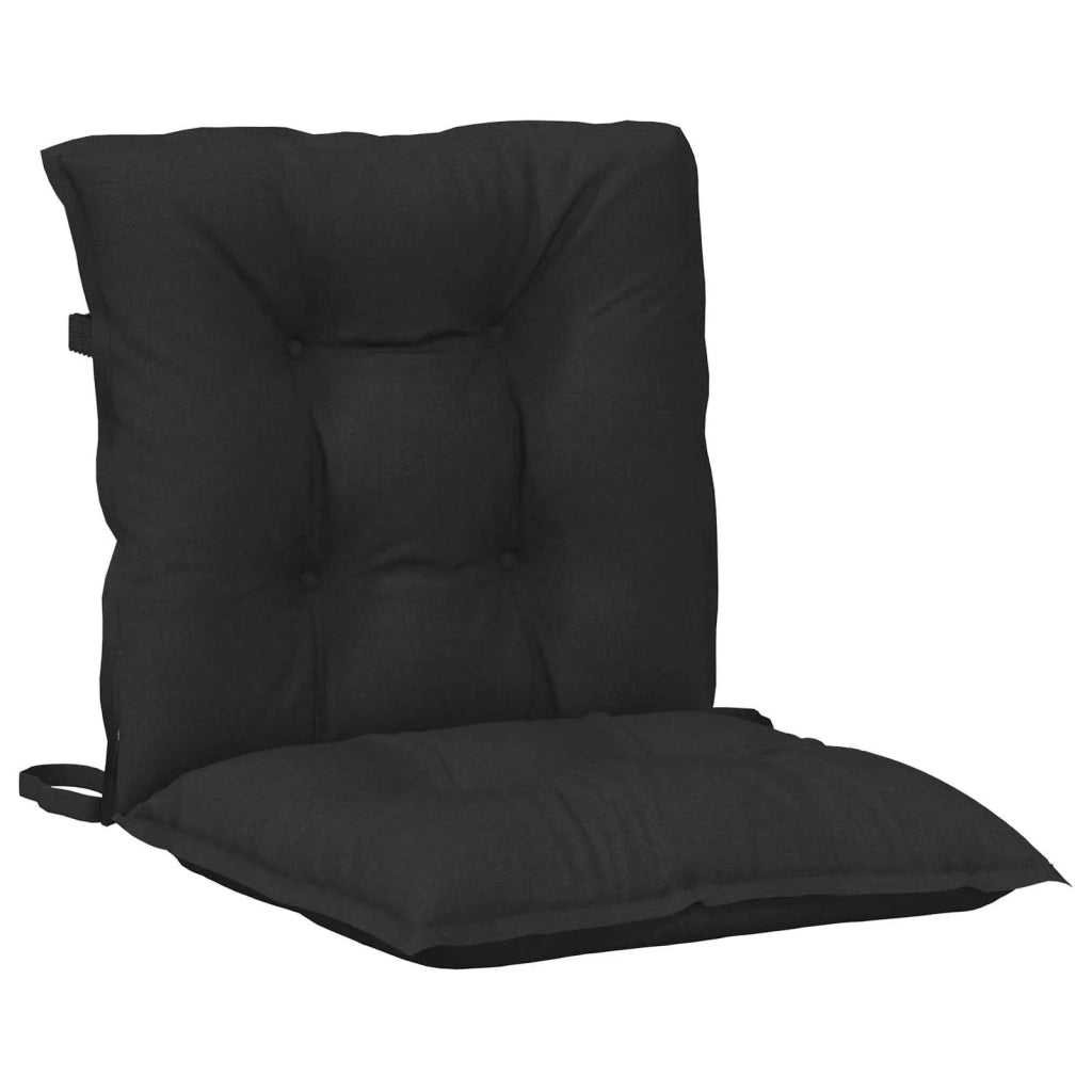 Set di Cuscini per Sedia Bassa 2 pcs Melange Nero