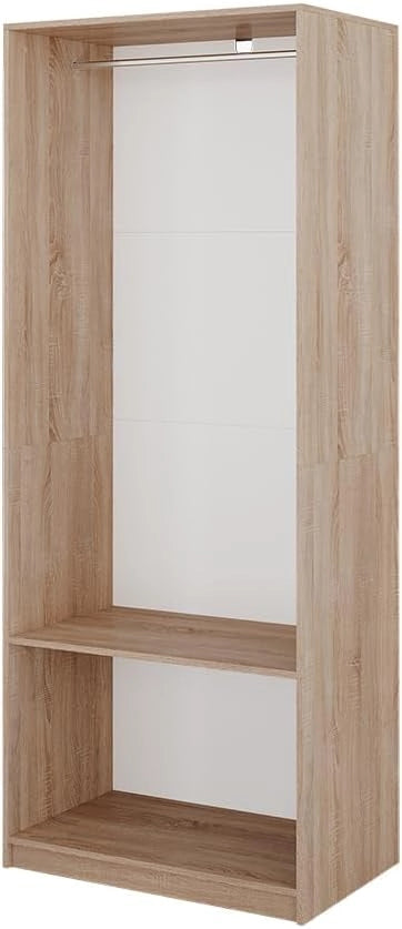 Armadio Elmo, Sonoma, 80 x 200 cm, per una conservazione flessibile di diversi capi di abbigliamento