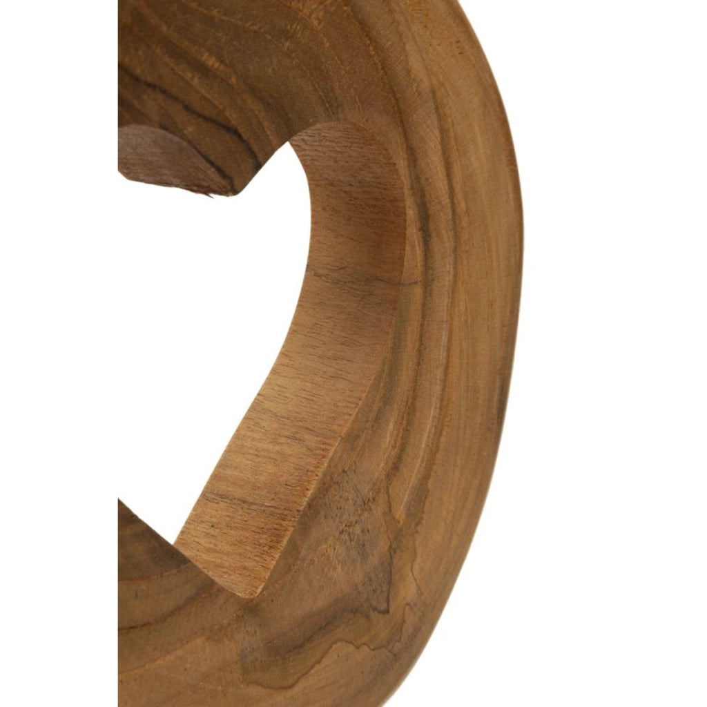 Scultura Cuore 8, Marrone, Legno, 20x10x28 cm