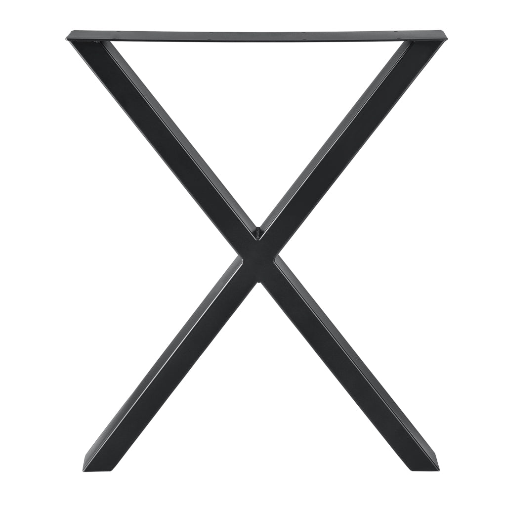 Set di 2 Gambe in Acciaio 'Greith' a Forma di X per Mobili Fai da Te (LxA) 59 x 72 cm - Nero [en.casa]
