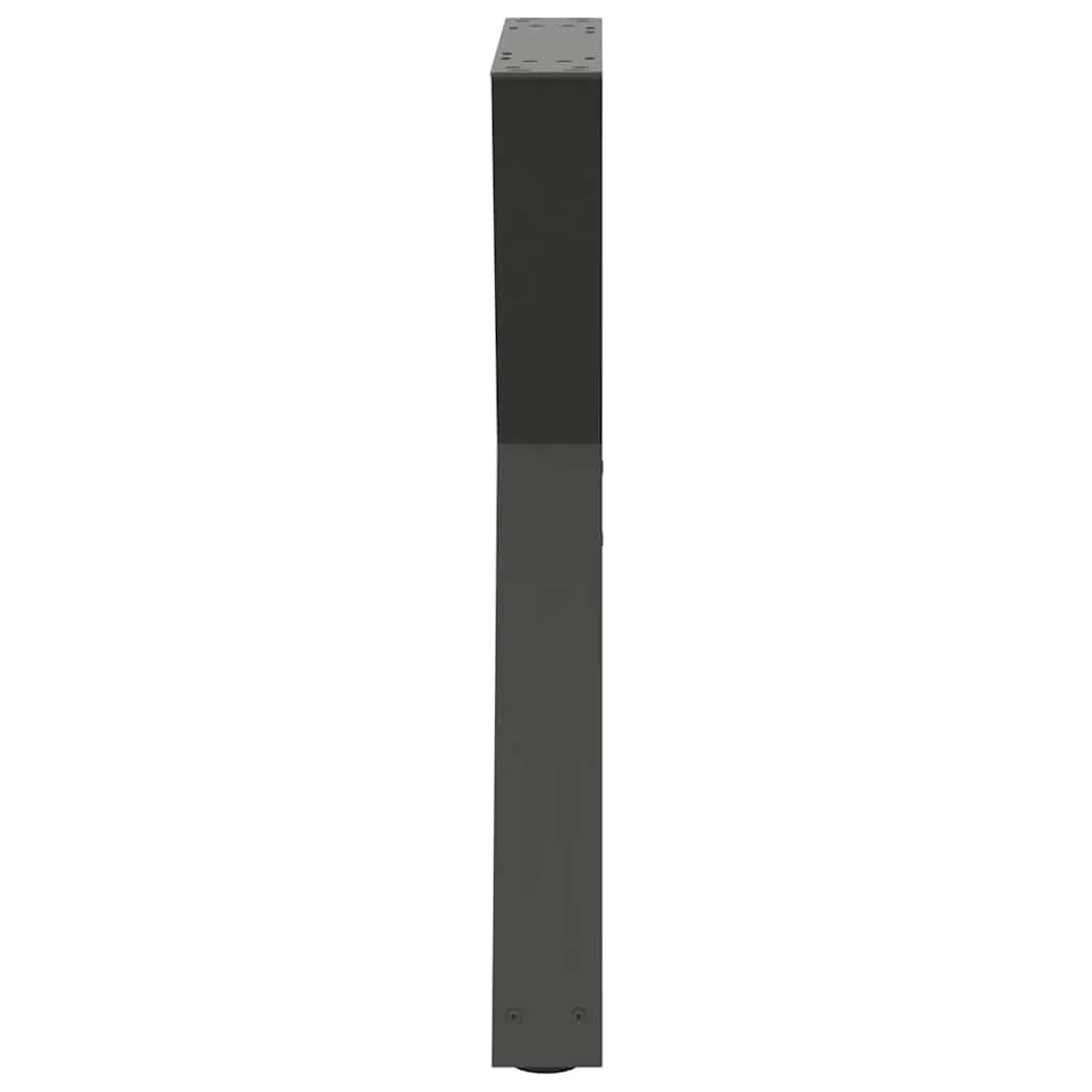 Set di 2 gambe per tavolo da pranzo moderno 60 x 72-73 cm con piedini regolabili in acciaio antracite 02_0057008