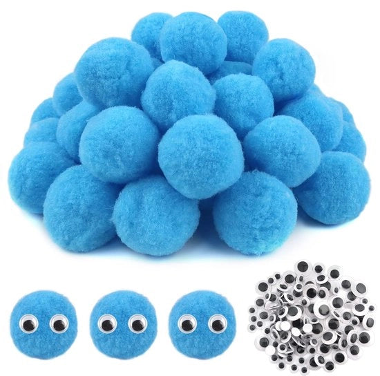 Pomponi 50 pezzi 50 mm Grandi e Plurimi - Fiocchi 100 pezzi - Decorazioni - Attività manuali - Materiali per il fai da te - Attrezzi per il fai da te