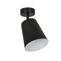 Faretto Spot 1 Luce Prism Con Cono In Acciaio Nero E Bianco Interno