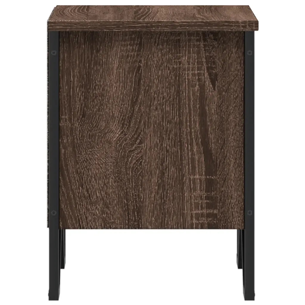 Set di 2 Comodini | Armadio da Notte | Mobiletto da notte Rovere Marrone 40x30x40 cm in Truciolato