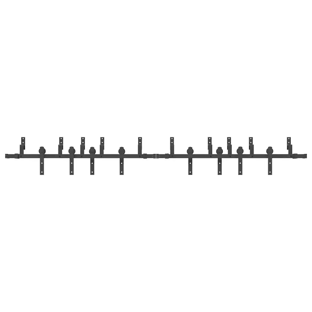 Kit di Binari per Porte Scorrevoli 305 cm Acciaio Nero CFW6407372