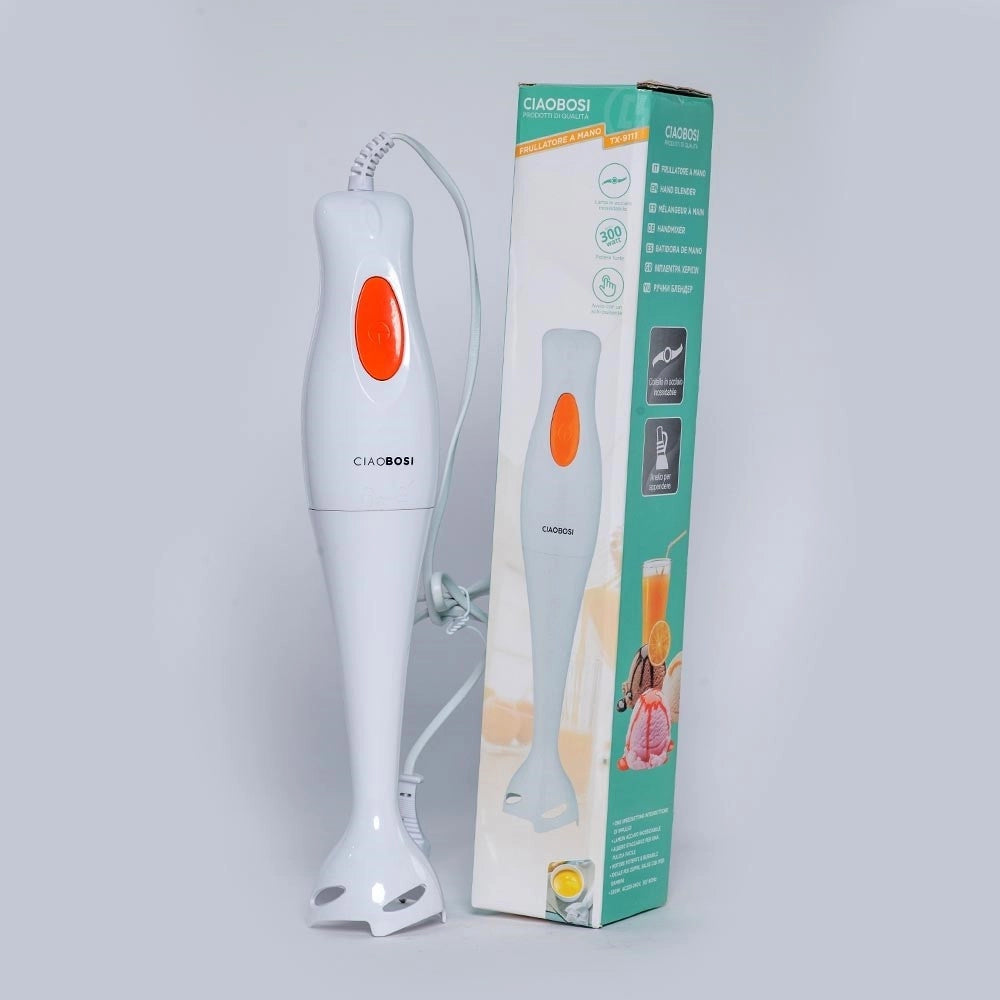 Trade Shop - Mixer Frullatore Ad Immersione 300w Trita Frutta Verdura Cucina Tritatutto Tx-9111 -