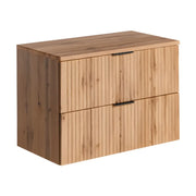 Set bagno NOXERA 80 cm – Rovere wotan – Mobile sottolavabo con piano per lavabo