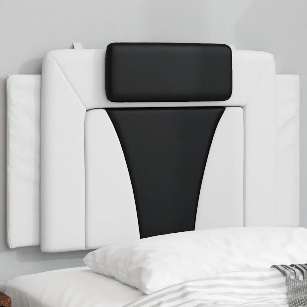 vidaXL Cuscino Testiera Nero e Bianco 80 cm in Similpelle