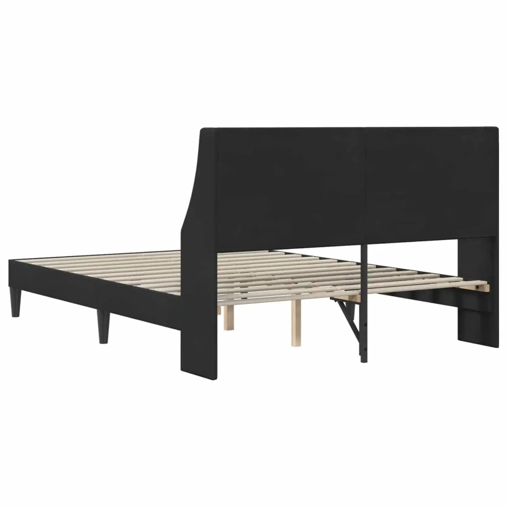 Struttura del letto con testiera Nero 120 x 200 cm Velluto 42027422