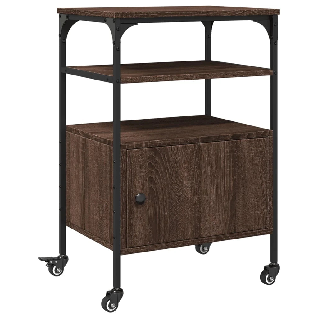 Supporto per stampante scrivania/mobile scrivania a 3 ripiani 50 x 40 x 76 cm marrone 02_0044804