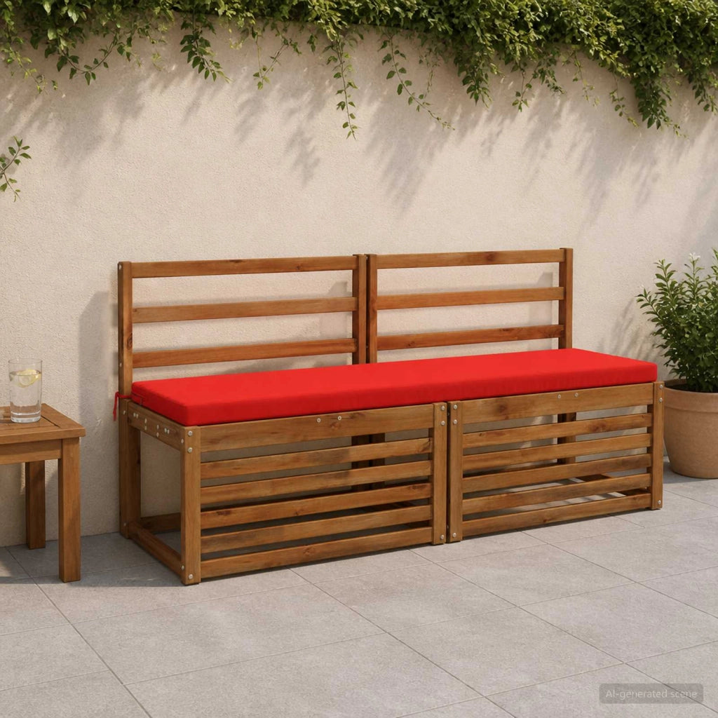 Cuscini per Panchina a 2 Pezzi SOEST 2 pz 100% Poliestere Rosso 949015