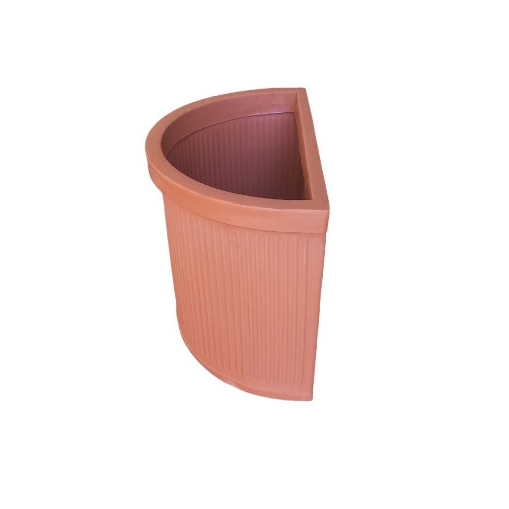 Garden Italia Vaso per Piante a Muro Millerighe Medio FMM 63×36×50 cm in Resina – Made in Italy, Antiurto, per Interni ed Esterni Colore: TERRACOTTA