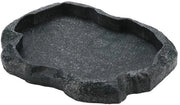 Stazione alimentare per rettili imitazione roccia - Design - Bacino alimentare - Completamento per rettili - Scala per acqua - Stazione alimentare per rettili - Materiale ABS duraturo