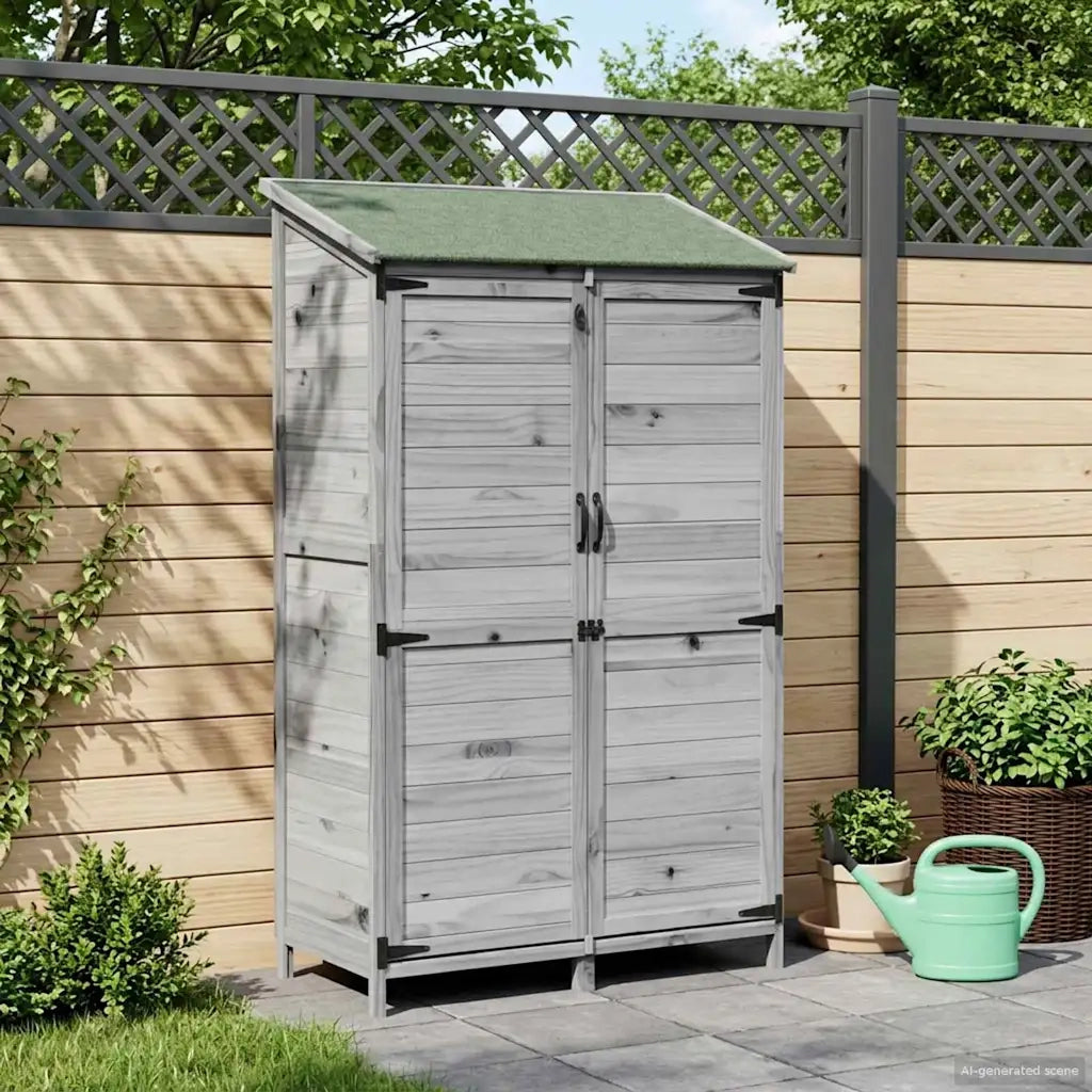 Capanno da Giardino Grigio 106,5 x 56 x 176 cm CFW6695368