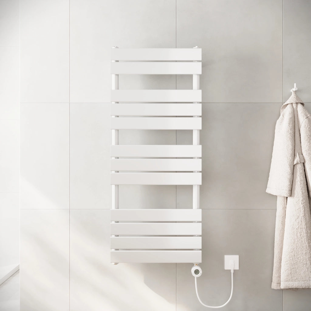 Termoarredo elettrico 1200x500 bianco lucido interasse 450 | Andromeda