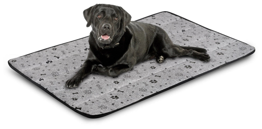AIO FACTORY Tappetino per cuccia per cani 50x70 cm impermeabile Ossa nere