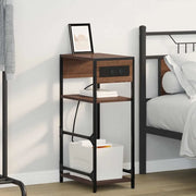 vidaXL Armadio da Notte con cassetto Rovere marrone 40 x 27 x 76 cm