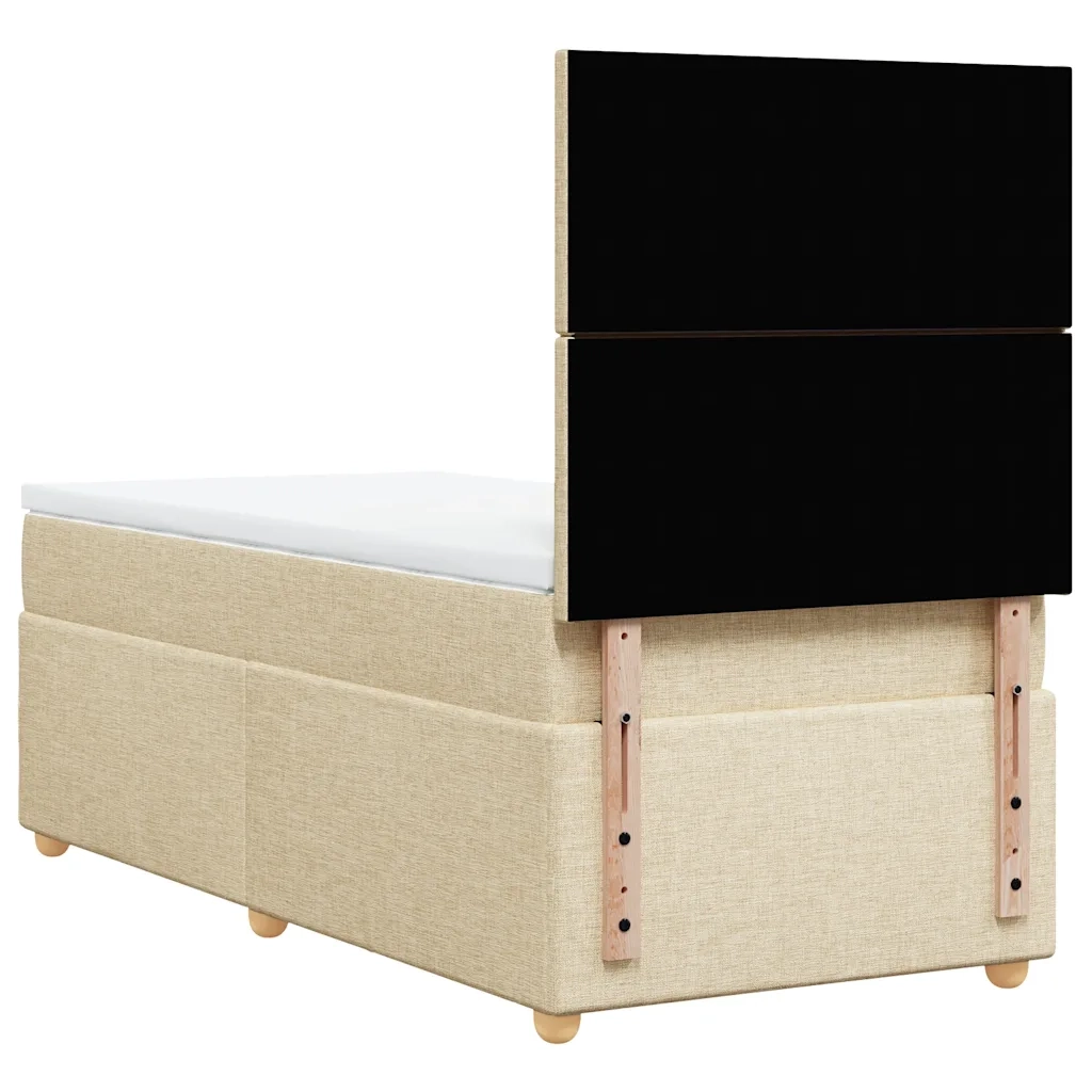 Giroletto a Molle con Materasso Crema 90x200 cm inTessuto 3293461