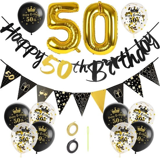 Decorazione di Compleanno con Bandierina - 10 m di Tela Lint - Nastro Decorativo per Feste