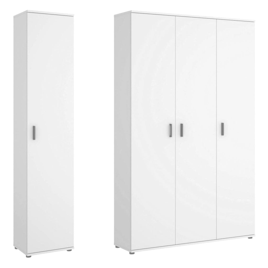 Stazzona, Armadio Multiuso Grande Modulabile, 155x190h cm Bianco