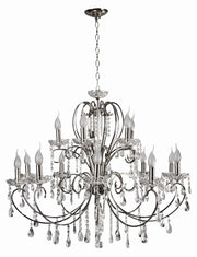 Lampadario cristallo metallo Candellux Aurora 15xE14 cromo
