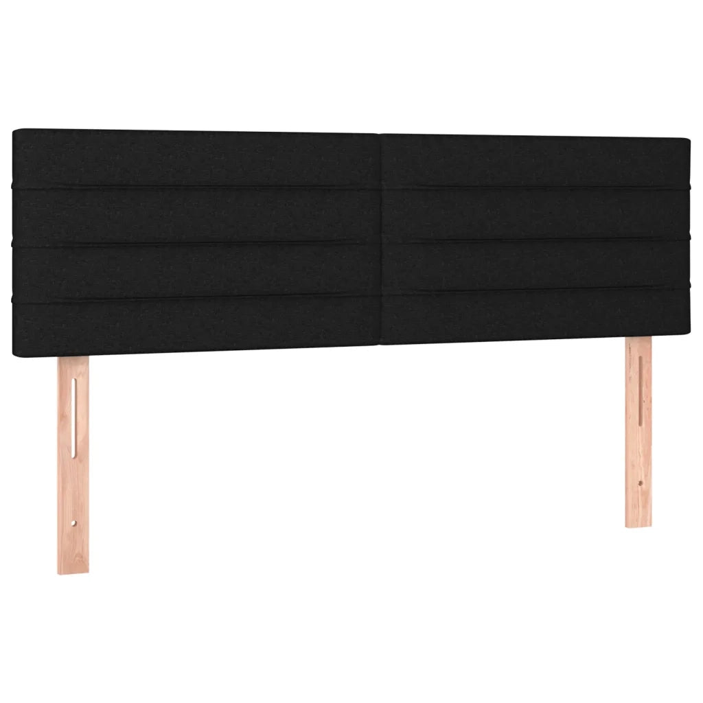 Testiera | Testata Nera 144x5x78/88 cm in Tessuto