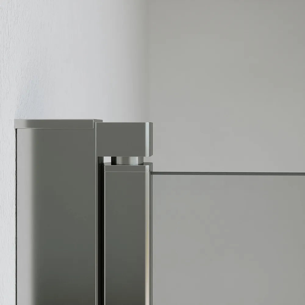 Porta doccia 100cm apertura saloon con profili cromati e vetro da 6mm trasparente h195 | Elba