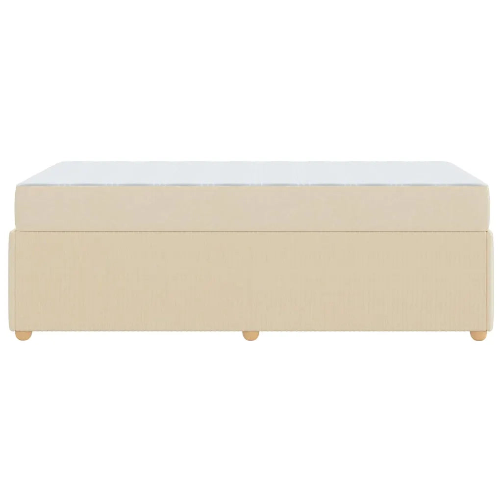 Struttura del letto con materasso Crema 80 x 200 cm Tessuto 3398319