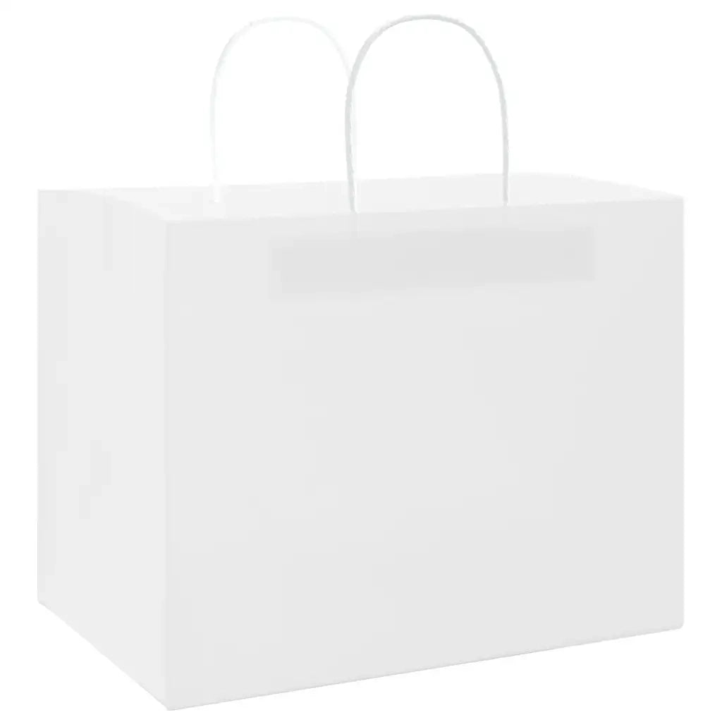 Sacchetti di Carta 250 pz con Manici Bianchi 32x22x24 cm 4101623