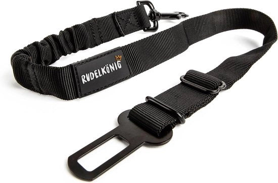 Sistema di trazione per auto - Cintura di sicurezza regolabile - Cintura di sicurezza con assorbimento dell'urto per tutti i tipi di auto e razze di cani - 60 a 80 cm - Nero