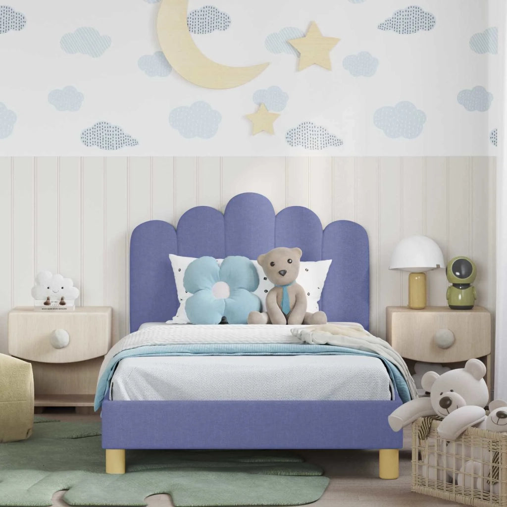 Struttura letto bambini con testata Blu jeans 90 x 190 cm