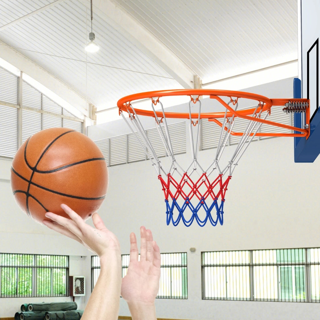 Cerchio da basket di ricambio da 45cm canestro da parete con doppia molla-Cerchio obiettivo da basket per interno Arancione