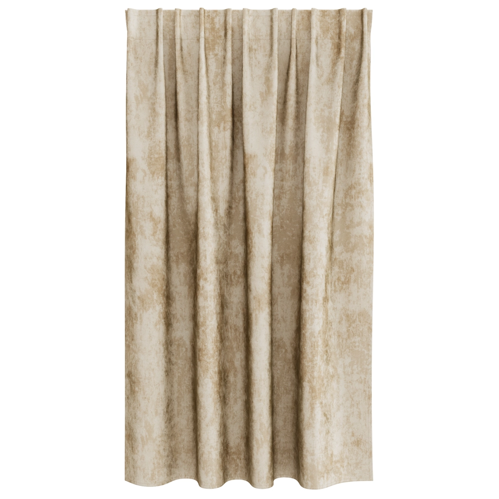 Tende in Veluto 2 pz con Occhielli Panna 140x140 cm