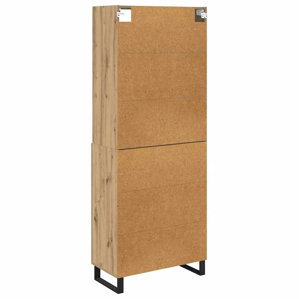 Credenza 2 pcs Rovere artigianale Legno multistrato