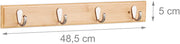 Appendiabiti da parete in bambù con 4 ganci 13_0002204